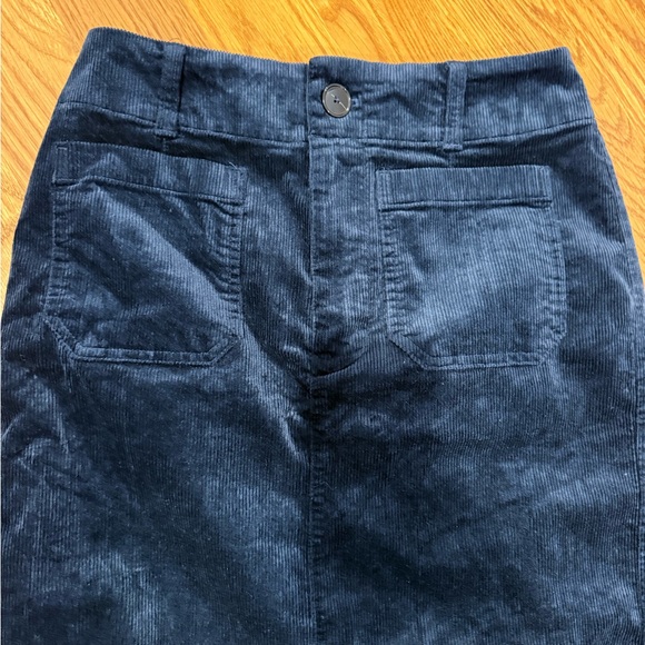 Maeve Navy Corduroy Maxi Skirt - Picture 5 of 8